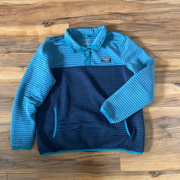 L. L. Bean quilted quarter snap pullover. Size L - Picture 1 of 3